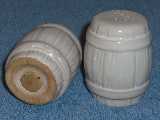 Frankoma barrel shakers glazed white sand